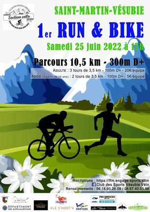 Affiche Run & Bike St Martin Vésubie - 25 June 2022