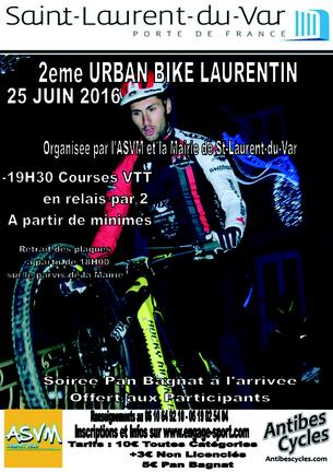 Affiche 2ème Urban Bike Laurentin Nocturne - 25 juin 2016