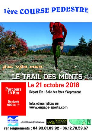Affiche Trail des Monts - 21 octobre 2018