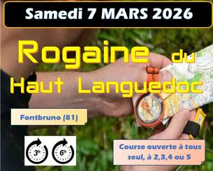 Affiche ROGAINE DU HAUT LANGUEDOC - 7 mars