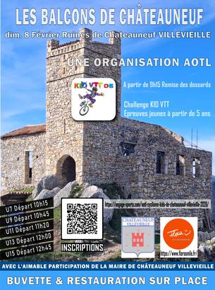 Affiche AOTL-CYCLISME LES BALCONS DE CHATEAUNEUF - 8 February