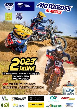 Affiche Course INTER + Championnat de France SIDECAR INTER - 2 juillet 2023