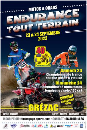 Affiche Endurance TT - Grézac (17) - 23/24 September