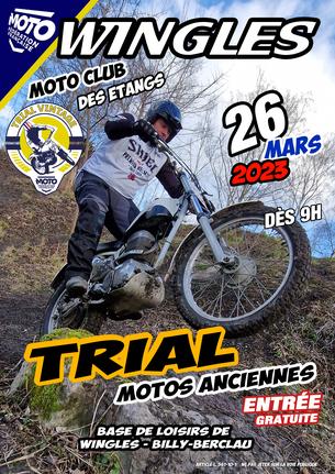 Affiche TRIAL MOTOS ANCIENNES WINGLES 2023 - 26 mars 2023