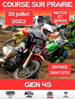 Affiche Course sur prairie de Gien - 30 juillet 2023