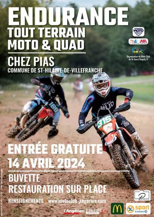 Affiche Endurance TT - Saint Jean d'Angély - 14 avril - 14 avril