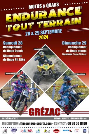 Affiche Endurance TT - Grézac - 28-29 septembre - 28/29 septembre