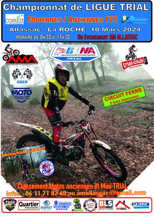 Affiche Trial - Allassac / La Roche - 10 mars 2024