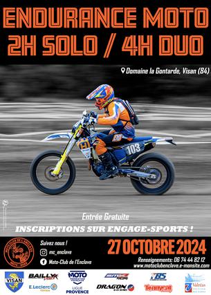 Affiche Endurance TT Moto-Chpt Ligue Provence - 27 octobre 2024