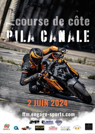 Affiche 8 ème Course de cote Pila canale - 2 juin