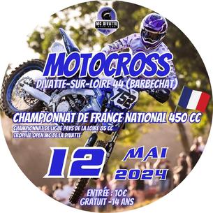 Affiche Motocross de la DIVATTE (Barbechat 44) - 11/12 Mai