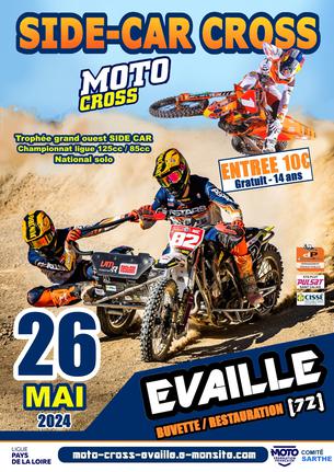 Affiche National motocross Evaillé - 26 Mai