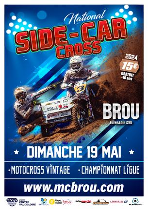 Affiche National Side-car cross / VINTAGE Motocross - 19 Mai