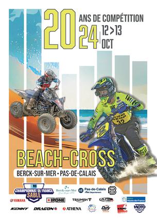 Affiche Berck - Beach Cross 2024 - 1ère épreuve du CFS 3AS Racing 2024/2025 - 12/13 octobre