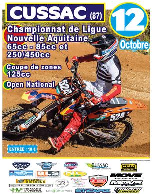Affiche Cussac / Coupe des Zones 125cc - 12 octobre