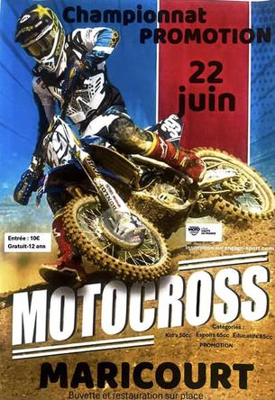Affiche Motocross Promotions HDF - 22 juin