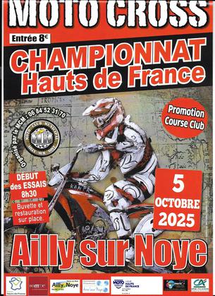 Affiche Motocross Promotions HDF - 5 octobre