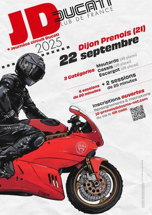 Affiche La JD' Ducati Club de France® de Dijon-Prenois - 22 septembre