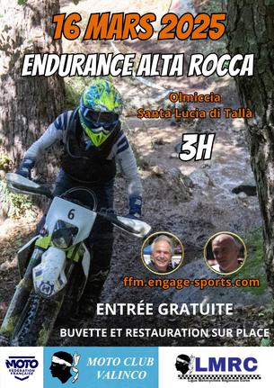 Affiche 10ème Endurance Alta Rocca - 15/16 mars 2025