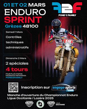 Affiche #1 Enduro Sprint Grezes - 2 mars