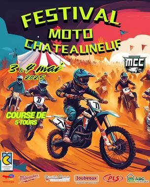 Affiche Festival moto Chateauneuf Entrainements - 3 Mai