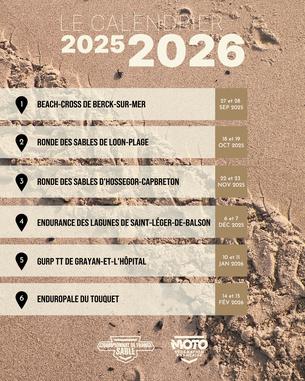 Affiche Hossegor - La Ronde des Sables - 3ème épreuve du CFS Motoblouz 2025/2026 - - 22/23 novembre