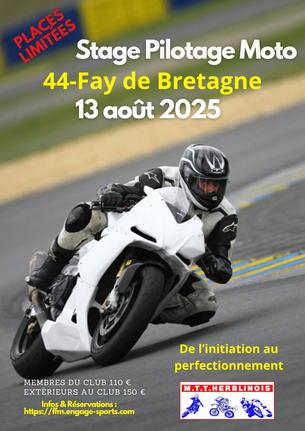 Affiche Stage pilotage - 13 août