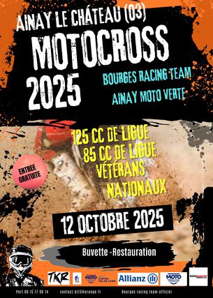 Affiche motocross Ainay le château - 12 octobre