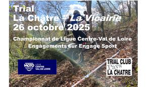 Affiche Championnat de Ligue Trial - 26 octobre