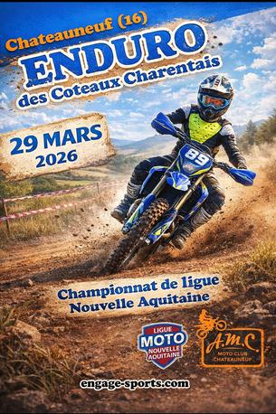 Affiche Enduro - Châteauneuf sur Charente (16) - 29 mars