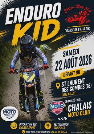 Affiche Enduro Kids - Chalais (16) - 22 août