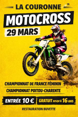 Affiche Motocross La Couronne - CDF Féminin - 29 mars
