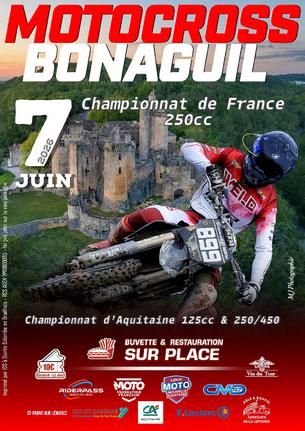 Affiche Motocross Bonaguil / CDF 250cc - 7 juin
