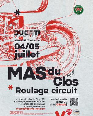 Affiche Roulage JD DCF® au Mas du Clos - 4/5 juillet
