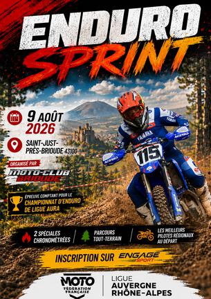 Affiche #2 - Championnat de ligue d'Enduro Brioude ( Enduro Sprint ) - 9 août