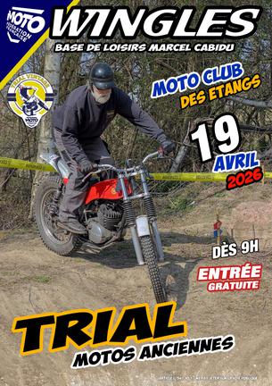 Affiche Trial Motos anciennes WINGLES - 19 avril