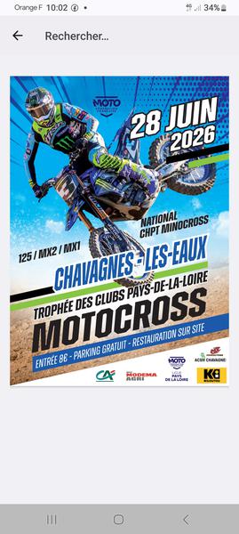 Affiche motocross chavagne les eaux  national - 28 juin