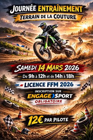 Affiche Entrainement Officiel - Samedi 14 mars @La Couture (85 - 14 mars