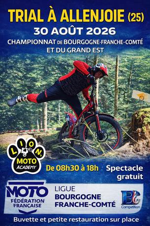 Affiche Championnat BFC Trial ALLENJOIE - 30 août