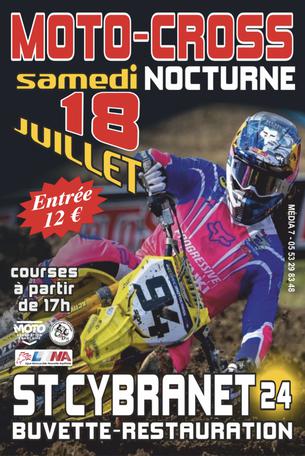 Affiche Motocross nocturne ST Cybranet - 18 juillet