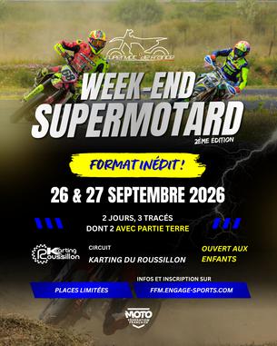 Affiche Supermot’ de France - Week-end avec partie terre - 26/27 septembre