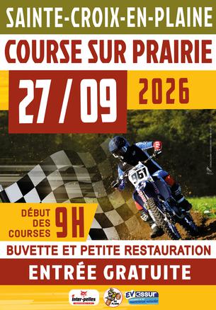 Affiche Course sur prairie moto club de la plaine - 27 septembre