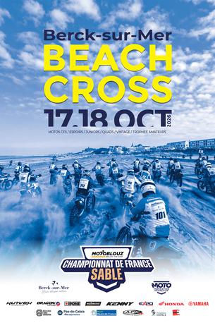 Affiche Beach Cross de Berck-sur-mer 2026 - 1ère épreuve du CFS Motoblouz 2026/2027 - 17/18 octobre