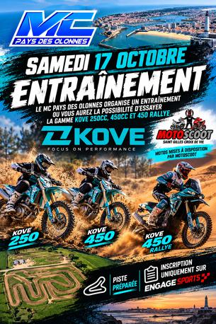 Affiche 🏁 ENTRAÎNEMENT & ESSAIS KOVE – SAMEDI 17 OCTOBRE 2026 - 17 octobre