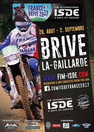 Affiche ISDE 2017 - Brive la gaillarde - 28 aoû/2 sep 2017