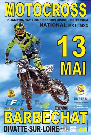 Affiche Motocross de BARBECHAT - 13 Mai 2018