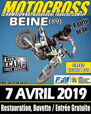 Affiche Motocross national BFC zone Ouest - 7 avril 2019