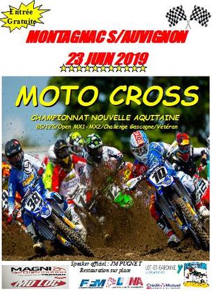 Affiche Motocross de Montagnac sur Auvignon - 23 juin 2019