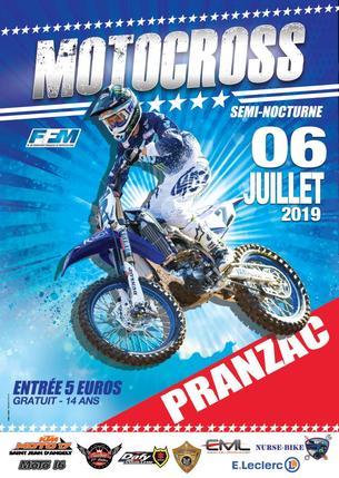 Affiche Motocross de Pranzac - 5 juillet 2020