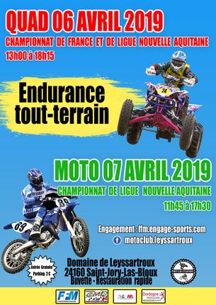 Affiche Endurance TT de Leyssartroux - 7 avril 2019